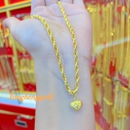 สร้อยคอทอง1สลึงYHGOLD ลายโซ่ซีดีพร้อมจี้ ทองคำแท้96.5% สินค้ามีใบรับประกัน