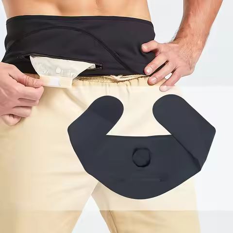 Soft Breathable Ostomy Pouch Cover Belt - Portable Oxford Cloth Unisex Concealed Ostomy Support Wrap