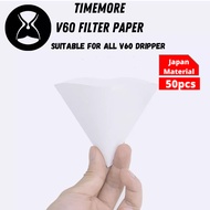 [Timemore] Coffee Paper Filters (V01/V02) – 100pcs Coffee Filter Paper V60