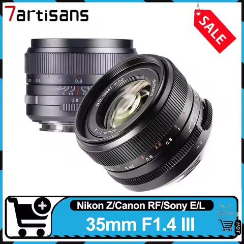 7artisans MF 35mm F1.4 III Full Frame Humanities Prime Lens Large Aperture Portrait Photography Lens