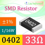 33R 0402 ±1% Thick Film Resistors SMD Chip Resistor 33Ω