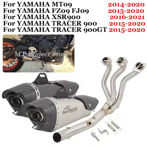 Slip On For Yamaha FJ09 MT09 TRACER 900 GT MT-09 FZ-09 XSR900 2015 - 2021 Full Motorcycle Exhaust Sy