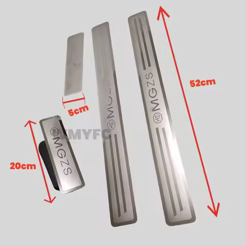 For MG ZS EV Accessory 2017-2023 2024 Stainless Car Door Sill Kick Plate Protector Guard Pedal Pads 