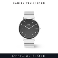 [2 years warranty] Daniel Wellington Classic 40mm Sterling Piano Silver Brushed Onyx - Men Watch sta