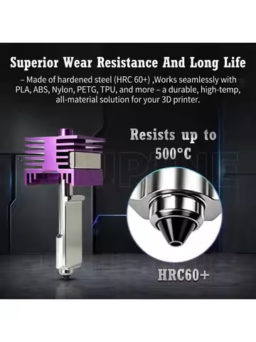 High Flow Hotend A1 Real High Flow Hotend For Bambu Lab P2S X2D A2L A1 H2C P2S H2D H2S Nozzle Upgrad