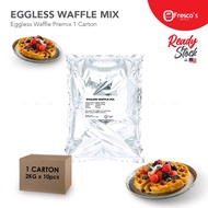 Eggless Waffle Mix 1 CARTON x (2kg) (100% HALAL) Tepung Waffle tanpa Telur Waffle Mix Eggless 2 Kg W