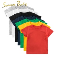 Kids T Shirt Baju Budak Lelaki Perempuan 100% Cotton Kids Tshirt Kosong Budak Boy Shirt Kid 8 Color