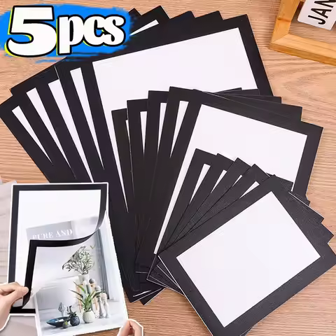 A3/A4/A5/A6 Magnetic Soft Photo Frame Self Adhesive Reusable Black Picture Frames Poster Display Hol