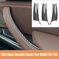 HOT SALE 3Pcs/Set Car Interior Door Pull Handle Cover for BMW X5 X6 F15 F16 2015-2018 Carbon Fiber/M
