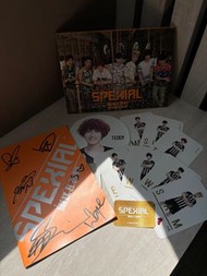 SpeXial 親筆簽名 Break it down 情人節慶功紀念版專輯 附小卡 扇子 寫真 偉晉 晨翔 宏正 子閎 明杰 Teddy Evan