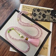 Trendy Fashion Mobile Phone Lanyard New Chinese Style Pink Eye Chain Long Cross-Body Beaded Can Back