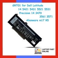 GRT01 Battery for Dell Latitude 14 5421 5431 5521 5531 Precision 14 3470 3561 3571 Alienware m17 R5