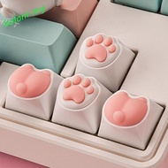 [COD] Cat Paws Corgi Buttock Keycap, Pink Cat Claw LED Pink Cat Claw Keycap Key Chain, Removable Key