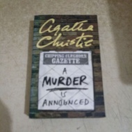 Agatha Chistic Novel CLEGHORN GAZETTE CHIPPINGa MURDER 15 ANNOUNCEDa