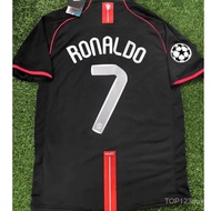 Retro Manchester 2007/08 T-shirt, Black For Men Football Shirt