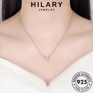 HILARY JEWELRY Accessories Perempuan 925 For Simple Sterling Pendant Chain Rantai Women Original Perak Leher Necklace Silver Korean 純銀項鏈 Triangle N2