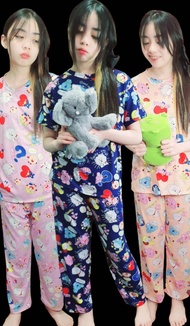 PAJAMA COTTON TERNO for WOMEN/ADULT up to XL TRENDY PANTULOG PAMBAHAY SALE BTS BT21