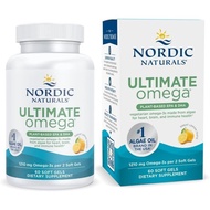 Nordic Naturals Plant Based Ultimate Omega, Lemon Flavor - 60 Vegetarian Soft Gels - 1210 mg Omega-3