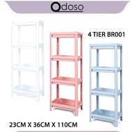 4 Tiers BR001 Unit Rak Bilik Mandi Plastik/Unit Penyimpanan Serbaguna 4 Tiers BR001 Plastic Bathroom
