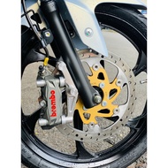 Y15ZR Y16 RS150 RSX150 ORIGINAL BREMBO M3 K50 K5 4POT RED LOGO CALIPER FRONT Y15 BREMBO P34 2POT CAL