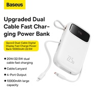 【24H Shipped 2 Years Warranty】Baseus Qpow2 PowerBank Dual-Cable Digital Display Fast Charge 20000mAh