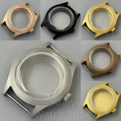36mm39mm Sandblasted Brushed Watch Case Domed K1 Mineral Glass Stainless Steel Waterproof Fit NH34 N