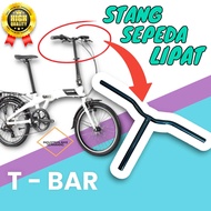 (( STANG-T SELI )) Handlepost Tiang Pipa Handlebar Stang Leher Model T Bar Sepeda Lipat Folding Bike