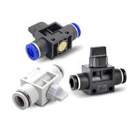 HVFF Hand Valve Pneumatic Fitting Air Pipe On-off Control Valve Hose Switch Connector 4/6/8/10/12mm