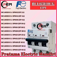 FUJI ELECTRIC MINIATURE CIRCUIT BREAKER MCB BCL63 BCL63 BCL63E0CG-3P002 3P 2A BCL63E0CG-3P004 3P 4A