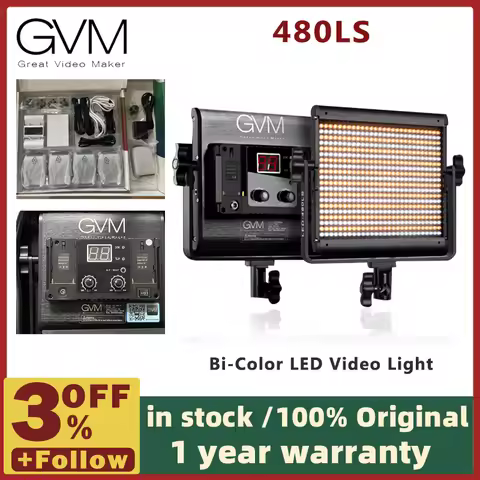 GVM 480LS Photographic Lighting Professional Photography Studio Light Flood Light Led Leds Right Lig