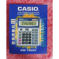 💥Ready stock💥Casio DM-1200v electronic 12-digits calculator big display 2 way power with 1 years war