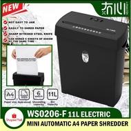 MX MALL WS0206-F Electric Paper Shredder Machine 11L ( Max 6 sheets of A4 80gsm ) with Waste Bin