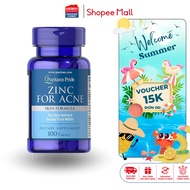 Zinc supplement to reduce hormonal Acne Puritan's Pride Zinc For Acne 100 US tablets helps fade scar