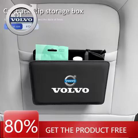 Emblems 2026 New For Volvo Back Clip Car Storage Box Car Door Seat Storage Case For Volvo XC90 V90 V