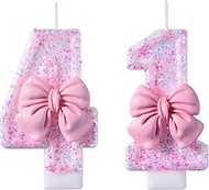 41st Birthday Candles, Pink 41 Year Old Number Birthday Candles, Happy Birthday Party Cake Topper De