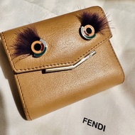 FENDI 怪獸皮革短夾