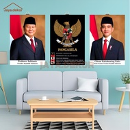 Wooden Poster Frame Photo of President and Vice Indonesia Prabowo Gibran Latest 2024 President Indon