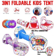 #Readystock3in1 Kids Play Tent Oxford Fabric Playhouse Toy khemah kanak2 Kids Castle Tent Ocean Ball