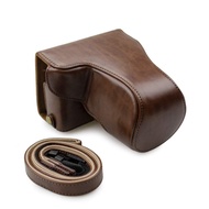 YQ5 PU Leather Retro Camera Case Shoulder Bag Hard Bags For Canon EOS M200 M100 M10 camera with 15-45mm lens