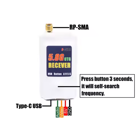 B-CUBE VTX OTG Receiver 5.8G 150CH Channel FPV VTX800 1000 1600 2500MW Video Transmitter Audio Andro