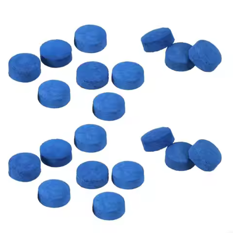 X7JD 20Pcs Billiard Pool Cue Tips with Storage Box Cue Pool Tip Billiard Snooker Cue Tip Billiard Cu