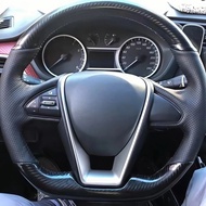 DIY Artificial leather Suede Carbon Fiber Customized Hand-stitched Car Steering Wheel Cover fortable