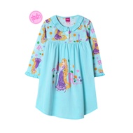 Josilins ชุดนอน เด็กหญิง ป้าย momoji ลิขสิทธิ์ ดิสนีย์ Disney Princess ชุดกระโปรง แขนยาว คอระบาย ผ้า