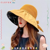 CLEVER Bucket Hat Outdoor Sunscreen Anti-UV Portable Panama Hat Sun Hat