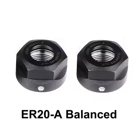 2pcs/lot precision A type ER20 M25x1.5 spring collect nut clamping ER20-A for CNC milling engraving 