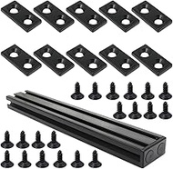 BLCCLOY 10Pcs 2040 Series Aluminum Extrusion T Slot End Cap Bracket Extruded Hardware Cover with Scr