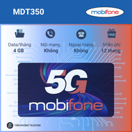 Sim 4G 5G Mobifone MDT350 (có eSIM) SỬ DỤNG 12 THÁNG KHÔNG PHẢI NẠP TIỀN
