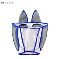 [Cuticate1] Equine Mesh Cover Durable Horse Fly Mask with Ear Protection Full Coverage Mesh for Hors