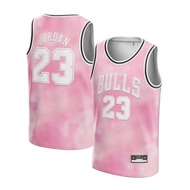 UM(1) [ORIGINAL] Jersey Michael Jordan Chicago Blls #23 PINK WHITE PUTIH - Swingman Bola Basket Baju