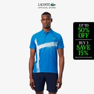 Lacoste Men's Tennis X Novak Djokovic On Court Polo Shirt - Performance ( Blue / Green ) - DH8959